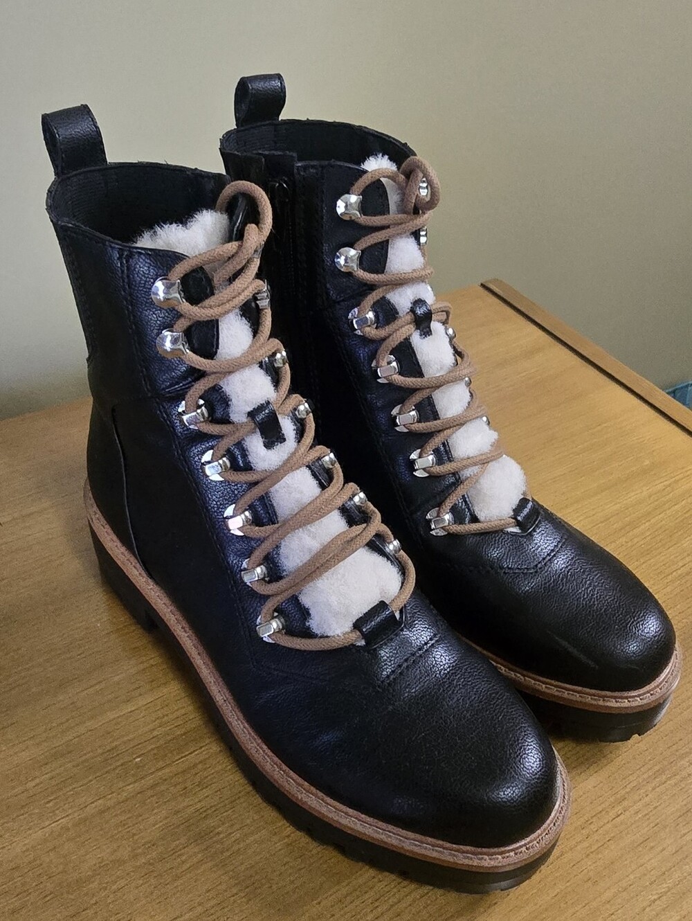 Nine West Ivani Moto Combat Boots 6.5 Like New